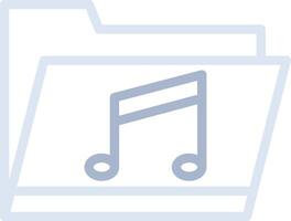 Music Folder Creative Icon Design vector