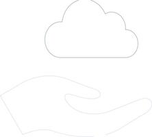 Cloud in Hands Creative Icon Design vector