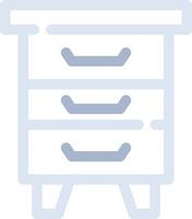 Bedside Table Creative Icon Design vector