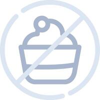 No Sweets Creative Icon Design vector
