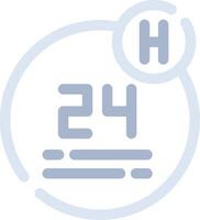 24 Hour Creative Icon Design vector