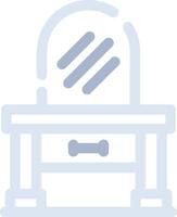 Dressing Table Creative Icon Design vector