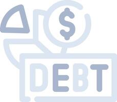 Debt Creative Icon Design vector