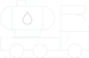 Tanker Truck Creative Icon Design vector