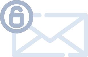 desbloquear el diseño de iconos creativos de correo electrónico vector