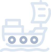 Pirate Ship Creative Icon Design vector