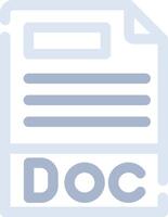 diseño de icono creativo de formato de archivo doc vector