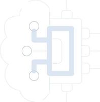 Brain Circuit Creative Icon Design vector
