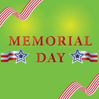 Happy Memorial Day poster, background design vector