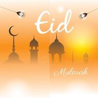 Eid mubarak background design vector