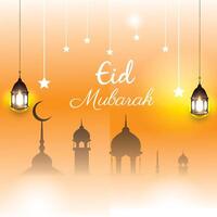 Eid mubarak background design vector