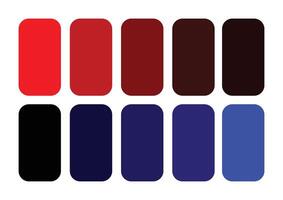 Chromatic Spectrum Pure Red to Pure Blue Color Series Palette vector