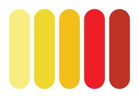 Retro Vintage Glow Yellow to Red Color Combination vector
