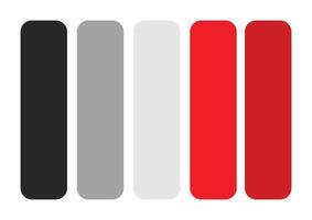 Bold Elegance Black, Red, and Grey Color Combination Palette vector