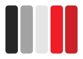 Bold Elegance Black, Red, and Grey Color Combination Palette vector