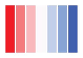 Red and Blue tints palette combination vector illustration