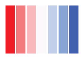 Red and Blue tints palette combination vector illustration