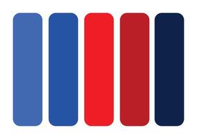 Crimson Serenity Red and Blues Color Palette vector
