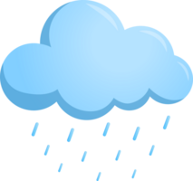 azul cielo nube lluvia símbolo pronosticar tiempo aislar ilustración degradado diseño png