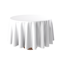 AI generated Empty white cloth table isolated on transparent background png