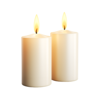 AI generated A realistic bright candles with a glowing flame png