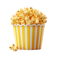 AI generated Cup of cinema popcorn on transparent background png