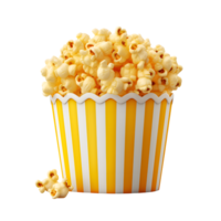 AI generated Cup of cinema popcorn on transparent background png