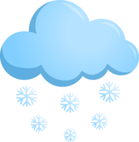 blu cielo nube fiocco di neve simbolo forcast tempo isolato illustrazione pendenza design png