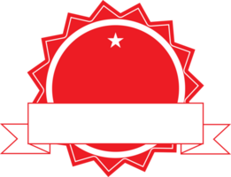 collection red badge label tag border design for reward winner guarantee decorate png