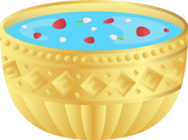 gold water bowl for decorate Songkran summer festival thailand culture png