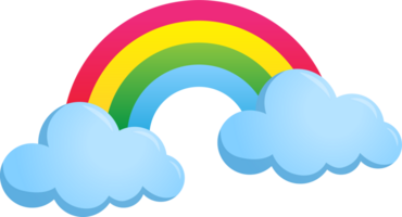 regenboog blauw lucht wolk symbool forcast weer isoleren illustratie helling ontwerp png