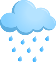 azul cielo nube lluvia símbolo pronosticar tiempo aislar ilustración degradado diseño png