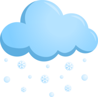 bleu ciel nuage flocon de neige et boule de neige symbole prédire temps isoler illustration pente conception png