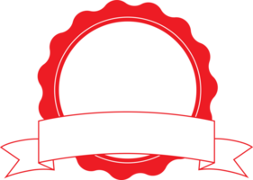 collection rouge badge étiquette étiquette frontière conception pour récompense gagnant garantie décorer png