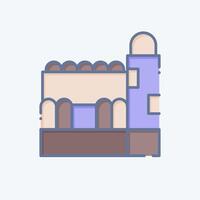 Icon Mosque. related to Qatar symbol. doodle style. simple design illustration. vector