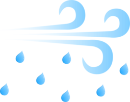 vent pluie déchirer laissez tomber symbole prédire temps isoler illustration pente conception png