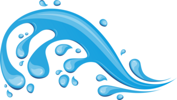 agua chapoteo ola burbuja ilustración diseño png