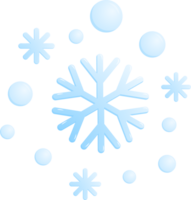 blauw sneeuwvlok en sneeuwbal winter symbool forcast weer isoleren illustratie helling ontwerp png