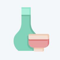 Icon Sake. related to Japan symbol. flat style. simple design illustration. vector