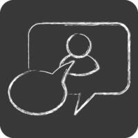 Icon Social 2. related to Social Network symbol. chalk Style. simple design illustration vector