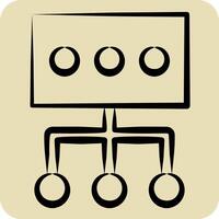 Icon Data. related to Social Network symbol. hand drawn style. simple design illustration vector