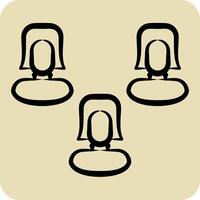 Icon Poll. related to Social Network symbol. hand drawn style. simple design illustration vector