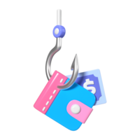 Phishing 3D Illustration Icon png