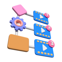 algorithme icône 3d illustration icône png