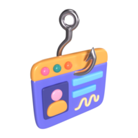 Phishing 3D Illustration Icon png