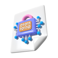 Encryption 3D Illustration Icon png