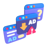 Adware 3D Illustration Icon png