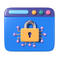 Encryption 3D Illustration Icon png