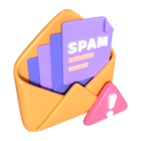 Spam 3D Illustration Icon png