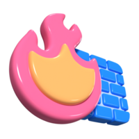 Firewall 3D Illustration Icon png